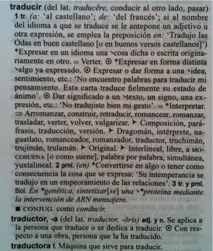 Traducir según el María Moliner