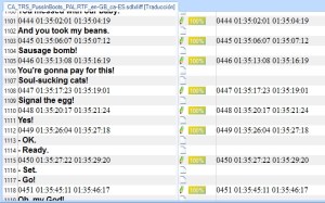 Documento abierto en Trados para no tocar los tiempos