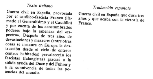 Censura política en La Storia